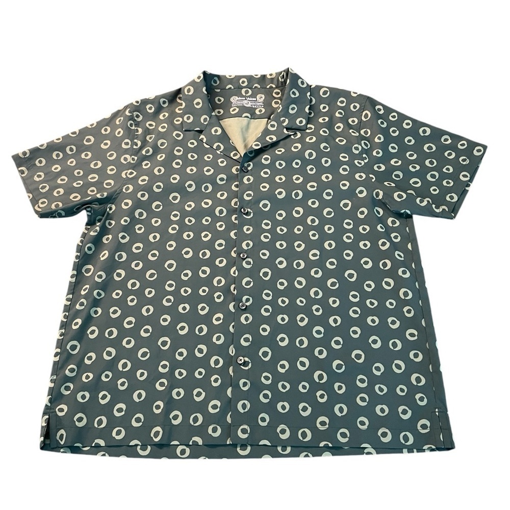 OUTDOOR VOICES MEN’S GREEN BUTTON DOWN SHORT SLEEVE LIGHTWEIGHT SHIRT SIZE LARGE
